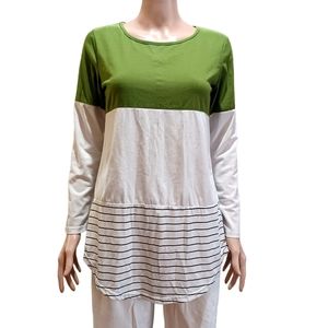 Pink Queen Women's Color Block Long Sleeve T-shirt Tunic Tops Size Small